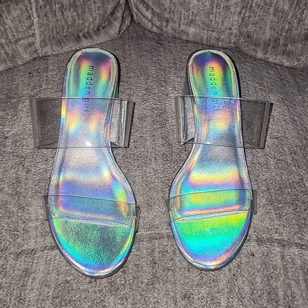 NWOT Madden Girl Clear Platform Heel Size 8.5
